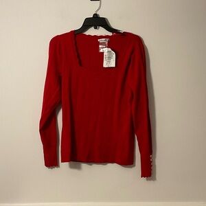 Chic Red Women's Blouse